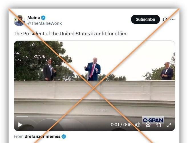 Видео с «танцующим» Трампом на крыше Белого дома оказалось фейком  В интернете появилось видео, на котором президент США Дональд Трамп будто бы танцует на крыше Белого дома. Однако эта запись является измененной.   Подробнее         Новости, события, мнения    Мобильное приложение  IOS   Android