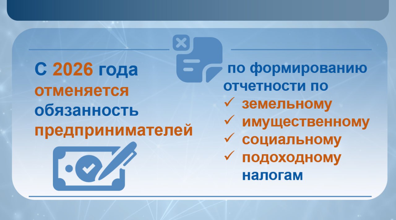Упрощение налоговой отчетности для предпринимателей Два года назад в Узбекистане была внедрена система при которой налоговые органы сами ведут бухгалтерию для плательщиков налога с оборота Теперь масштабы этой практики будут расширены С 2025 года предприниматели освобождаются от обязанности самостоятельно формировать отчетность по налогу на имущество землю социальному и подоходному налогам Эти отчеты будут бесплатно формироваться налоговыми органами а предприниматели получат возможность в течение пяти дней вносить исправления или дополнения Эта инициатива существенно снизит административную нагрузку на бизнес и минимизирует риск ошибок в налоговой отчетности Больше аналитики       Экономическое обозрение Иқтисодий шарҳ Economic Review telegram facebook twitter linkedin