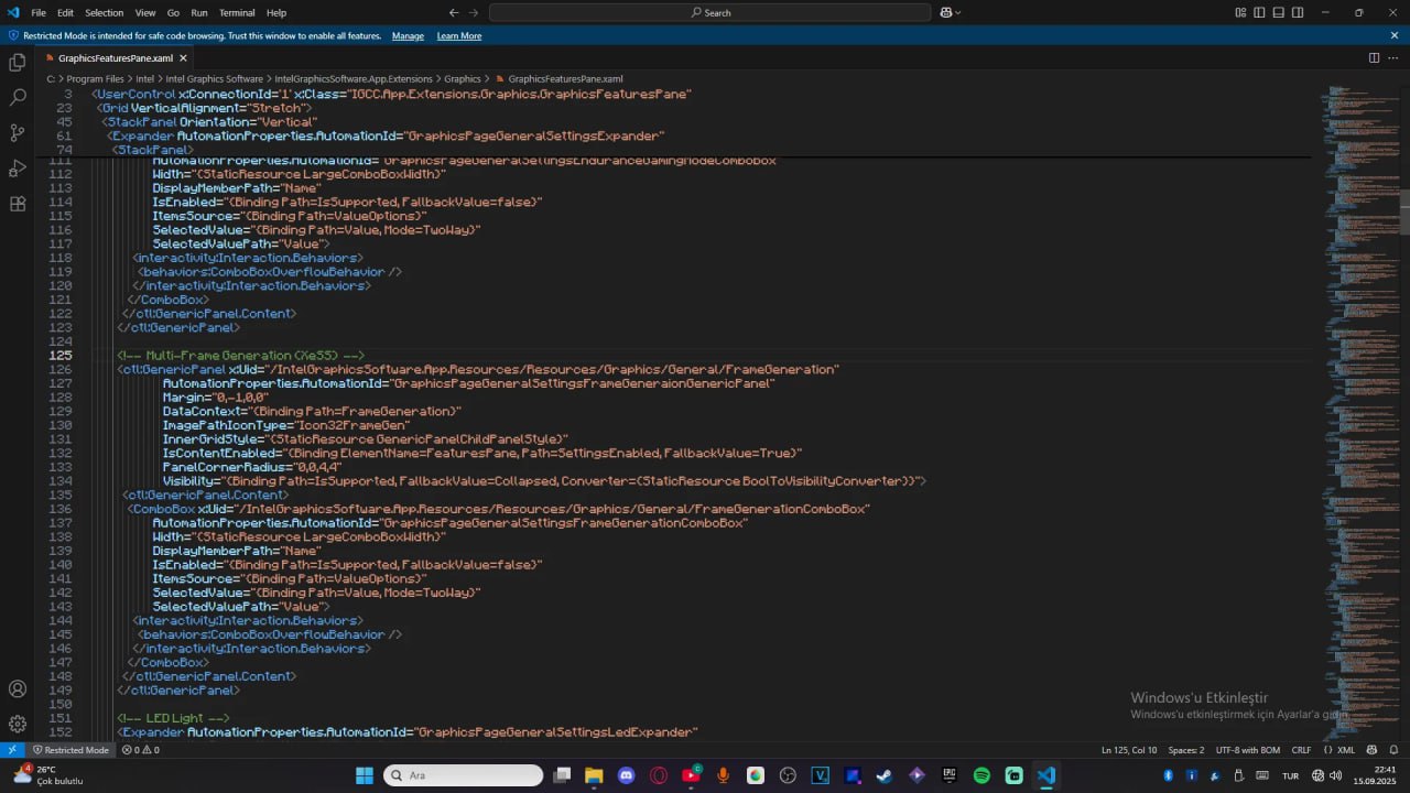 В коде драйвера Intel Arc нашли упоминания функции Multi Frame Generation для технологии XeSS Reddit утечка указывает что инженеры как минимум экспериментируют с MFG для XeSS и если технология дойдет до релиза она сможет работать не только на Arc но и на стороннем железе