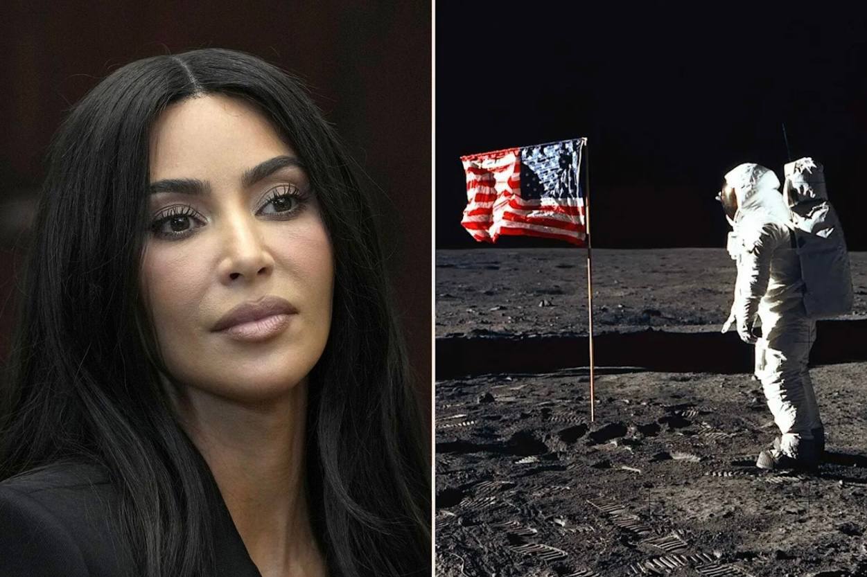 Ким Кардашьян заявила что высадка американцев на Луну постановка Кардашьян уверена что легендарные кадры Нила Армстронга были сняты в павильоне Все скажут что я сумасшедшая но посмотри в TikTok На Луне нет гравитации почему флаг развевался Луноходы в музее имеют не такие следы как на фото Почему звезд не было видно После её заявления NASA пригласили Ким на запуск миссии Artemis в Космическом центре Кеннеди чтобы она убедилась в подлинности полётов КК