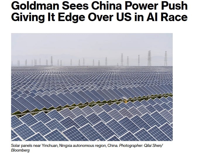 По мнению Goldman Sachs Group Inc расширение энергогенерирующих мощностей в Китае даст стране преимущество перед США в наращивании числа дата центров для искусственного интеллекта Ожидается что к 2030 году в Китае будет около 400 гигаватт резервных энергомощностей это в три раза больше чем потребности всех мировых дата центров вместе взятых Ограниченный резерв мощностей в США может сдерживать рост числа дата центров тогда как значительный резерв в Китае по ожиданиям продолжит увеличиваться и сможет удовлетворять растущий спрос на электроэнергию jkinvest news jkinvest