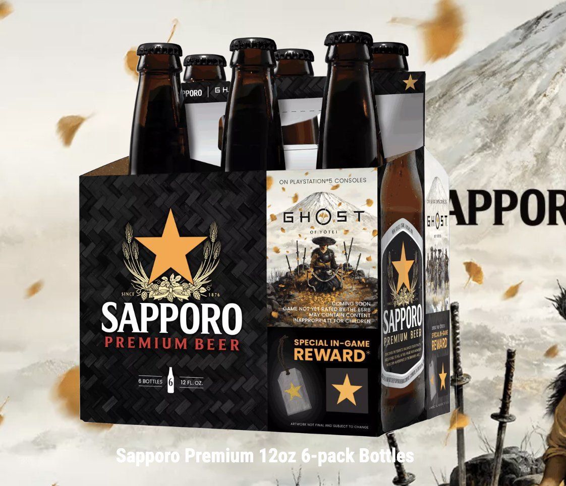 Ghost of Yotei дали коллаборацию с брендом премиального пива Sapporo Шутки здесь пишут сами себя