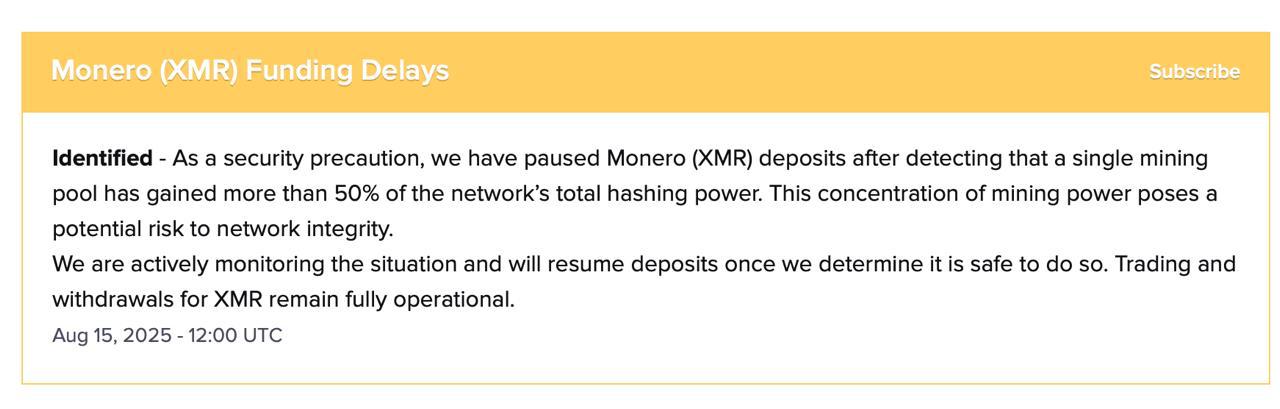 Kraken реагирует на уязвимость Monero В официальном заявлении биржа сообщила, что депозиты XMR будут восстановлены только после стабилизации сети и подтверждения ее безопасности. Денни про крипту Bybit