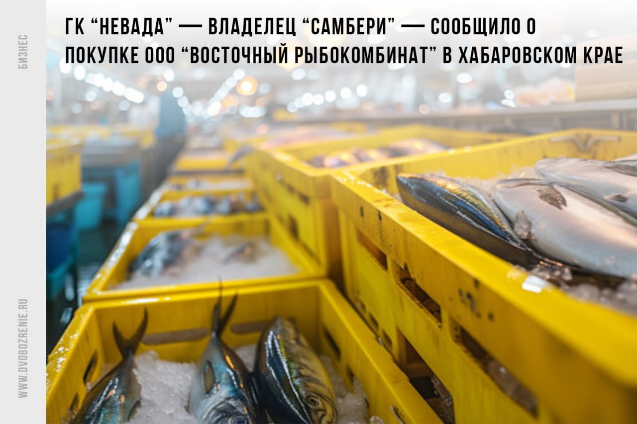Рыболовством в Хабаровском крае займутся владельцы “Самбери” Об этом рассказали Юрий Егоров и Дмитрий Вологжин на встрече с сотрудниками комбината в поселке Чныррах. Новые руководители поделились, что планируют осваивать новые направления — рыболовство и рыбопереработка. В ходе встречи президент ГК “Невада” Юрий Егоров отметил, что направление для него новое. Руководитель компании выразил благодарность учредителя рыбокомбината и отметил важность и сложность работы его сотрудников. Он пообещал и дальше развивать градообразующее предприятие. Присутствовал на мероприятии и новый гендиректор ООО “Восточный рыбокомбинат” Дмитрий Вологжин. Его также представили как главу ООО “Дальневосточный трофей” и ООО “ДВ море-ресурсы”. Однако в числе учредителей и руководителей, согласно данным ЕГРЮЛ, он числится пока только в последней организации, как и Юрий Егоров. Оба они пришли на свои должности в компанию 30 мая 2025 года. “Холдинг станет частью огромной компании, которая называется “Невада”. “Невада” — это магазины “Самбери”, ТЦ “Броско”, “Близкий”, “Раз-два”, оптовое большое направление, сеть по всему Дальнему Востоку. Рыбодобыча и рыбопереработка — наше новое направление компании”, — отметил Дмитрий Вологжин. ДВ-Обозрение Другие новости