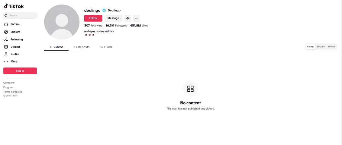 Легкий вайб Balenciaga — Duolingo удалила все свои посты и видео в Нельзяграме и TikTok. Некоторые это связывают с недавним возмущением пользователей в связи с внедрением AI для генерации контента внутри приложения. Но что-то подсказывает, что удаление контента не связано с хейтом по поводу AI. Всё указывает на то, что это продолжение истории с псевдо-убийством совы Duo. Такие провокативные вещи очень в стиле Duolingo.