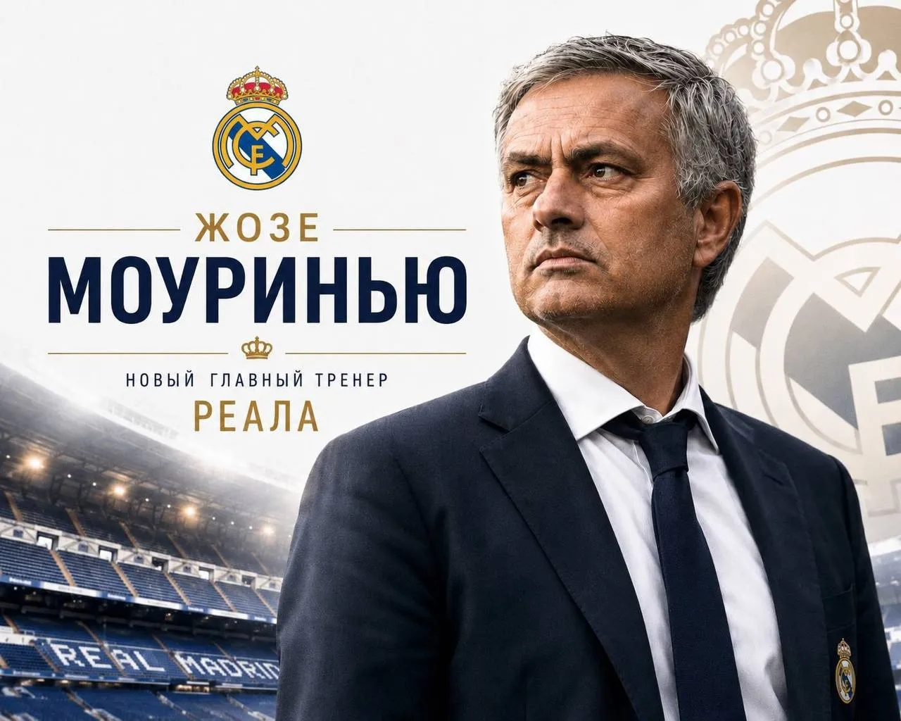 Жозе Моуринью новый главный тренер Реала Новый контракт рассчитан на 2 года Подпишитесь и следите за актуальными новостями на нашем канале   telegram me joinchat AAAAAEEdc qam7052mnXKA