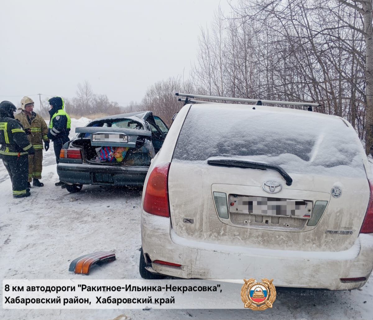 69-летний мужчина погиб в ДТП в Хабаровском районе  Как сообщили в краевой Госавтоинспекции, сегодня в 9:45 в районе 8 км автодороги Ракитное – Ильинка – Некрасовка произошло ДТП. 69-летний водитель Toyota Corsa не справился с управлением, выехал на полосу встречного движения и столкнулся с Toyota Fielder.  В результате мужчина, управлявший Toyota Corsa, погиб на месте. Его 64-летняя пассажирка доставлена в больницу с травмами. Второй водитель не пострадал.  На месте работают следственно-оперативная группа совместно с сотрудниками районной Госавтоинспекции. Устанавливаются обстоятельства происшествия.    Будь в курсе событий.