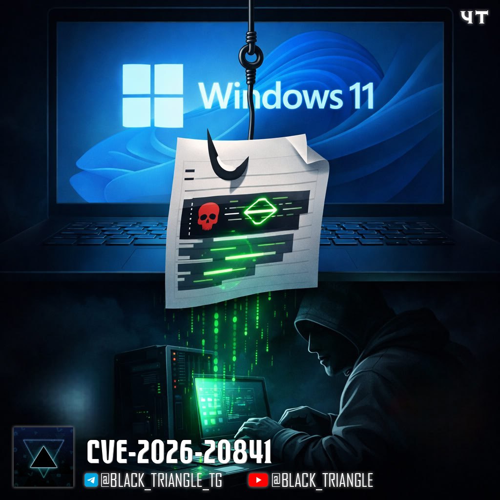 В Блокноте Windows 11 нашли уязвимость удалённого выполнения кода В обновлённом ИИ функциями Блокноте Windows 11 обнаружена уязвимость CVE 2026 20841 8 8 из 10 Она позволяет злоумышленнику выполнить удалённый код буквально в один клик Сценарий атаки простой жертве отправляют Markdown файл со встроенной вредоносной ссылкой По умолчанию такие файлы открываются в Блокноте При клике по ссылке приложение скачивает и выполняет удалённый файл злоумышленника Фактически это command injection через текстовый редактор Причём атака не требует дополнительных привилегий и может выполняться с правами текущего пользователя Microsoft закрыла дыру в рамках ежемесячного пакета обновлений безопасности Исследователи активно критикуют Microsoft за то что она дала блокноту сетевые функции ради ИИ мМм Soft Gear Links