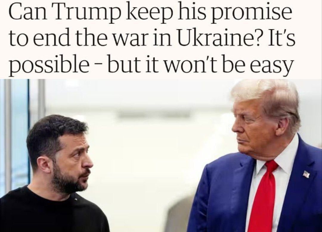 The Guardian: Трамп может скатиться к политике злонамеренного пренебрежения по отношению к Украине, особенно если Киев займет жёсткую позицию в переговорах, или если он почувствует, что Путин выигрывает войну.  Трамп не хочет впрягать в свою телегу проигравшую лошадь.