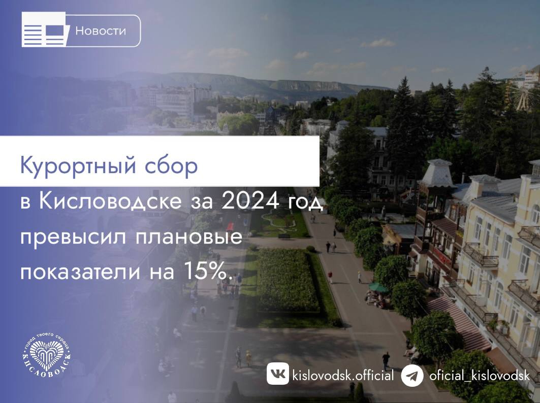 С 2018 года Кисловодск входил в число городов, где при проживании в коллективных средствах размещения взимался курортный сбор.   За период участия в данной программе город-курорт показал значительный рост и достиг новых рекордных показателей.   По итогам 2024 года сумма курортного сбора составила более 266 млн рублей, что на 35,4 млн рублей превысило установленные плановые показатели.   В сравнении с аналогичным периодом 2023 года наблюдается увеличение объема уплаченного курортного сбора на 5%.   Количество отказников от уплаты курортного сбора, по сравнению с аналогичным периодом прошлого года сократилось на 49%.   При этом число льготников с начала 2023 года увеличилось на 7%.   С 1 января 2025 года на территории города-курорта Кисловодска вместо курортного сбора введен туристический налог, составляющий 1% от стоимости проживания в отелях и гостиницах.  За 2024 год сумма курортного сбора составила 35,4 млн рублей, что на 15% превысило плановые показатели. Рекордная собираемость курортного сбора стала возможной благодаря активной работе по привлечению туристов, развитию новых направлений туризма и совершенствованию туристической инфраструктуры. Особенно важно отметить, что в нашем городе значительно сократилось количество отказов от уплаты курортного сбора. В 2024 году лишь 724 человека отказались от его уплаты, что составляет всего 0,2% от общего числа туристов. Стремимся к тому, чтобы каждый житель и гость города видел, на что направляются средства от курортного сбора. Каждая копейка, полученная от туристов, идет исключительно на благоустройство и улучшение инфраструктуры, а не на другие цели. Благодарю всех отдыхающих за своевременную уплату курортного сбора. В этом году продолжаем работу в рамках новой программы туристического налога. Рассчитываем , что в этом году поступления будут не меньше, а возможно, даже превысят показатели прошлых лет  — рассказал глава Кисловодска Евгений Моисеев.  #новостиКисловодск