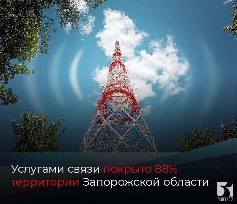 Услугами связи покрыто 88% территории Запорожской области.  В 2024 году 3 мобильных оператора построили 993 базовых станций. Теперь их почти 3 тысячи, что позволяет покрывать услугами связи 88% территории региона. Количество активных абонентов в регионе увеличилось почти на 140 тысяч. Об этом рассказал замгубернатора Запорожской области Антон Тицкий.  В регионе также активно подключают к проводному интернету социально важные объекты. Так, уже 1 643 объекта, а это 86% из запланированного числа. План подключений в этом году уже утвержден Губернатором и находится на контроле Министерства.  17 объектов находится в эксплуатации Российской телевизионной и радиовещательной сети на территории Запорожской области. Общая зона покрытия цифрового телевизионного вещания в области составляет 91%, радиовещания 94%.  «В 2025 году продолжим работу по увеличению зоны покрытия телевизионной и мобильной связью», - сказал Тицкий.  Информацию о новых электронных государственных услугах, причинах отключения мобильного или домашнего интернета, список местных радиочастот и телеканалов теперь можно найти в Telegram-канале регионального Министерства цифрового развития, массовых коммуникаций и связи.    ЗАПОРОЖСКИЙ ТЕЛЕГРАФ