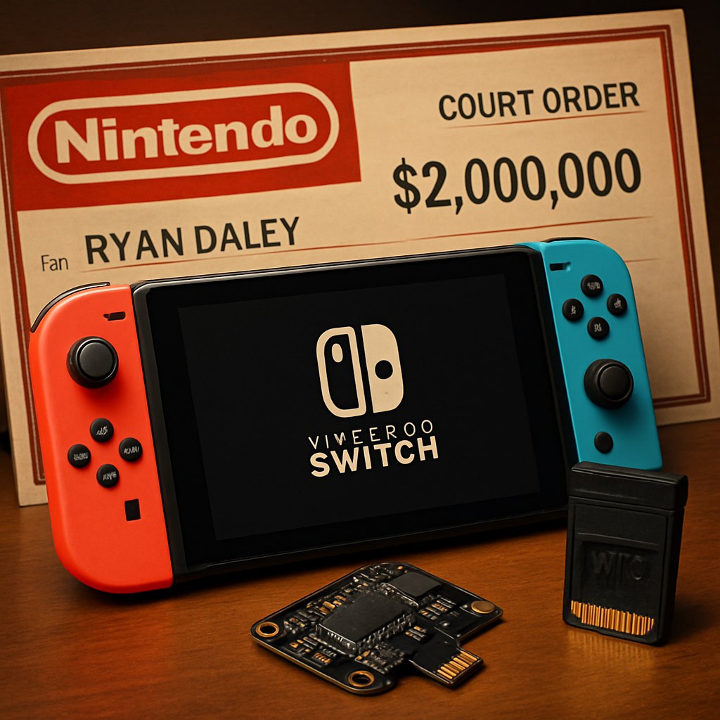 Nintendo одержала победу в борьбе с пиратством добившись решения суда о взыскании 2 миллионов с моддера Ryan Daley Суд признал что Daley продавал модифицированные консоли Nintendo Switch модчипы для взлома устройств и флеш карты Mig что причиняло компании значительный и непоправимый ущерб Daley был признан виновным в нарушении авторских прав и теперь запрещено модифицировать Switch а также использовать устройства обходящие защитные меры консоли Суд также распорядился о конфискации всех его устройств содержащих материалы нарушающие авторские права Nintendo продолжает активно бороться с пиратством добиваясь закрытия эмуляторов и принимая жесткие меры против нарушителей PRO AI OFFICIAL