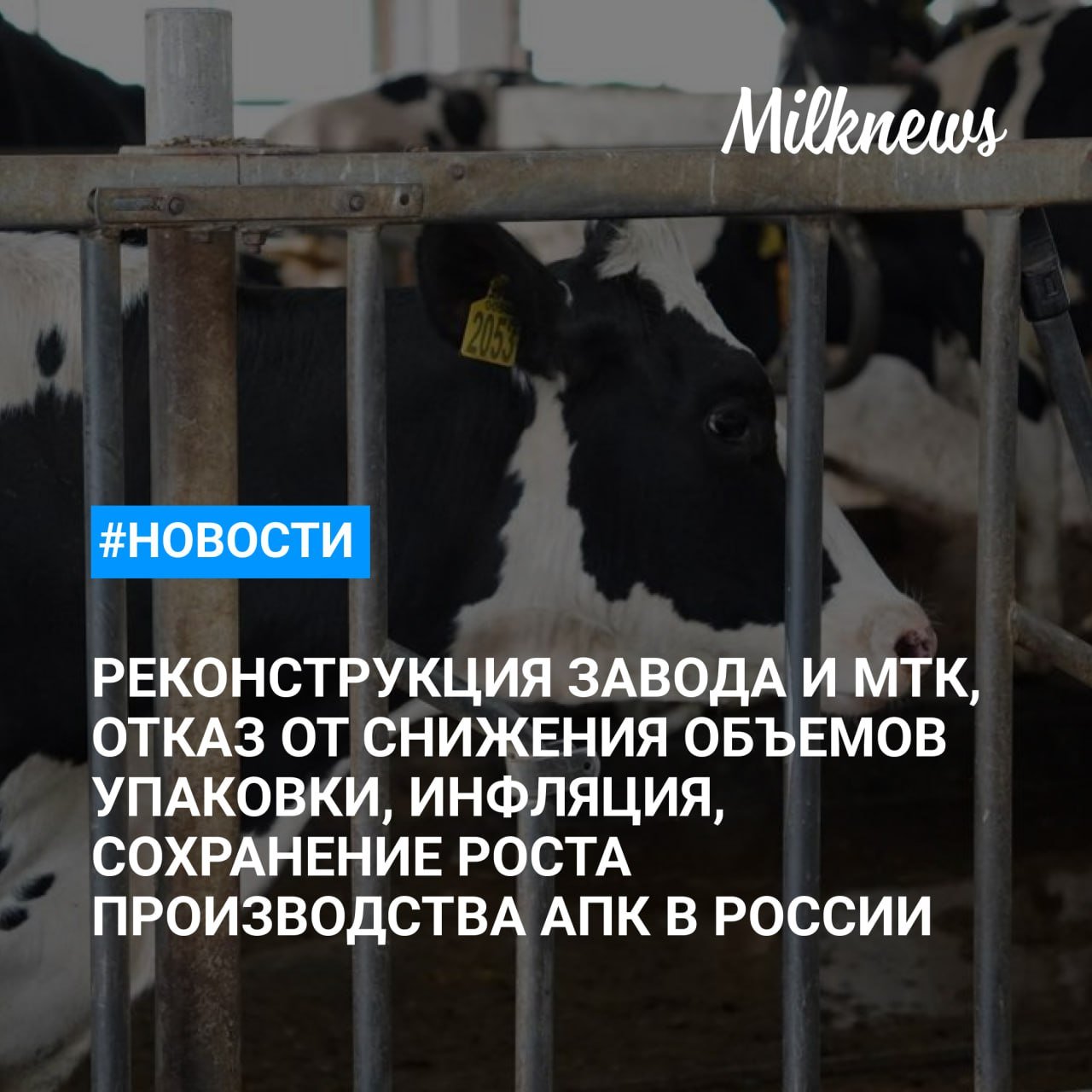 «РумелкоАгро-Молоко» завершает реконструкцию молокозвода в Ивановской области    Производители начали отказываться от снижения объема упаковки продуктов    В Гродненской области Беларуси завершена реконструкция МТК «Микелевщина» на 977 голов    Инфляция в России с 26 ноября по 2 декабря разогналась до 0,50%    АПК России сохраняет рост производства по многим ключевым направлениям