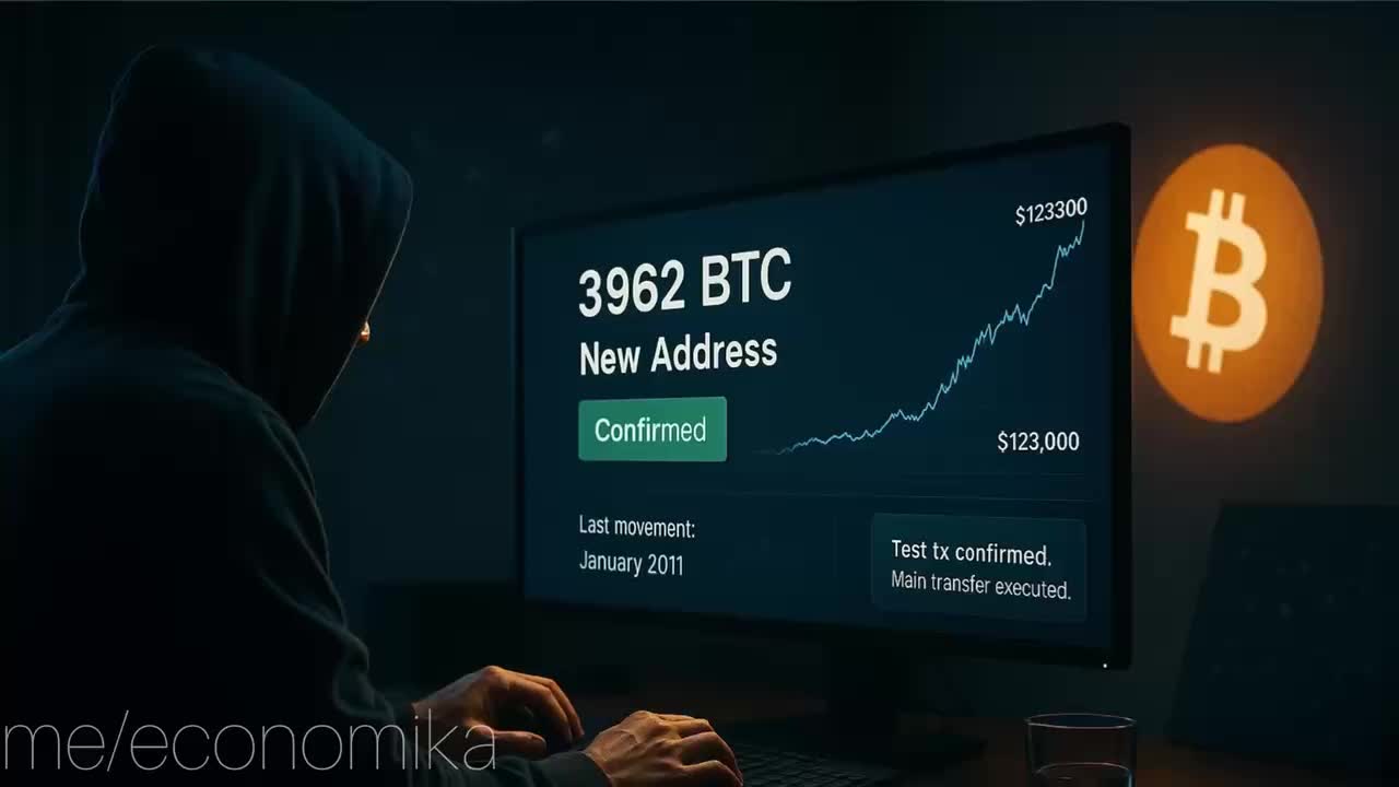 Неизвестный владелец переместил 3962 BTC, не тронутые с 2011 года, на фоне роста курса