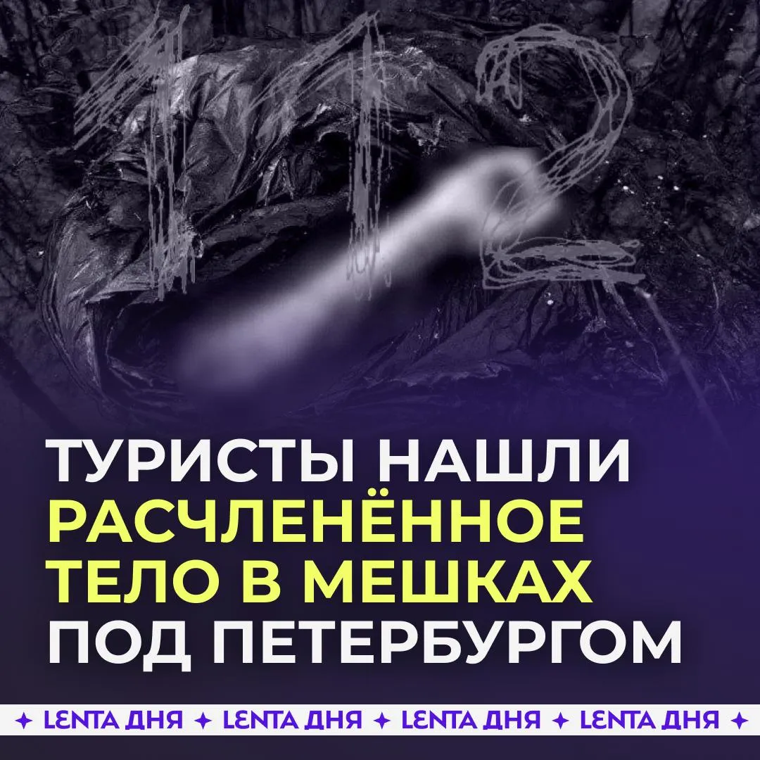 Велосипедисты нашли расчленённое тело в российском регионе Преступники расчленили и расфасовали тело жертвы в несколько пакетов которые выбросили в районе карьера Мяглово в Ленинградской области Останки нашли случайные туристы проезжавшие по лесу на велосипеде Тело принадлежит мужчине его личность устанавливается Возбуждено уголовное дело Подпишись на Ленту дня в МАКС