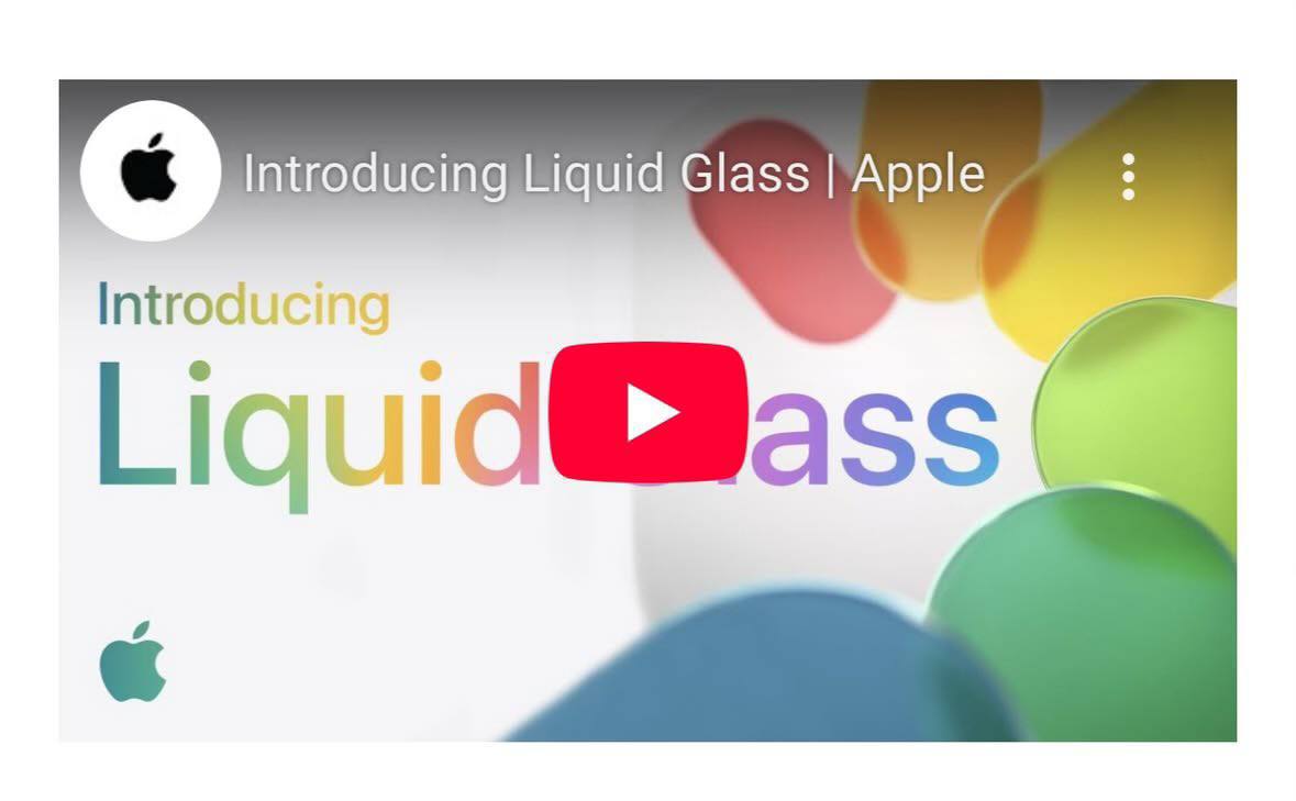 Apple выложила на YouTube ролик о новом дизайне систем под названием Liquid Glass Однако неудачное размещение кнопки «Play» вызвало у пользователей другую ассоциацию — Liquid Ass в переводе «Жидкая задница» . После шквала шуток и комментариев обложку видео оперативно сменили. КК