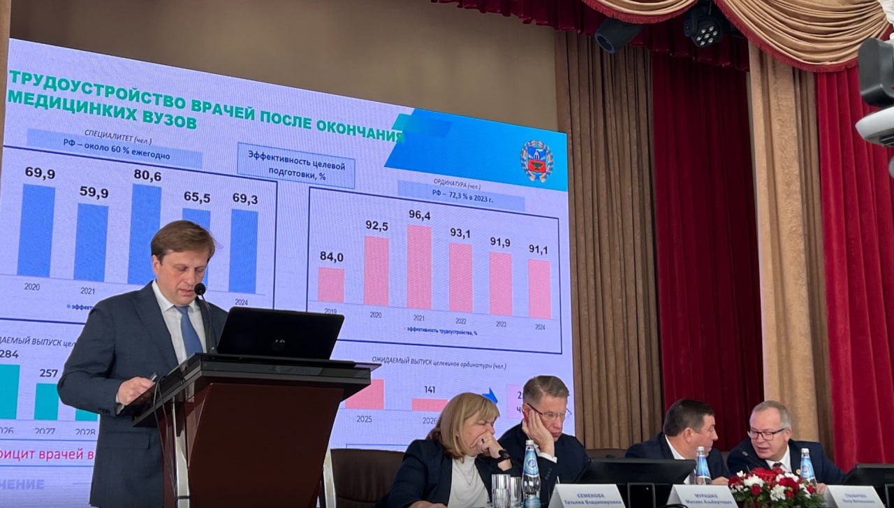 Волгоградский государственный медицинский университет вошел в ТОП-5 медицинских вузов России по эффективности целевого приема в 2024 году, с показателем 96,53%.   Кроме того, ВолгГМУ занял 4 место среди вузов с самым высоким средним баллом ЕГЭ на места по общему конкурсу по специальности «Лечебное дело».   - Это говорит о возрастающей популярности университета и высоком доверии абитуриентов, - отметил ректор ВолгГМУ Владимир Шкарин, участвующий сегодня в заседании Совета ректоров медицинских и фармацевтических высших учебных заведений в Барнауле.   Собрание Ассоциации возглавляет Министр здравоохранения России Михаил Мурашко.