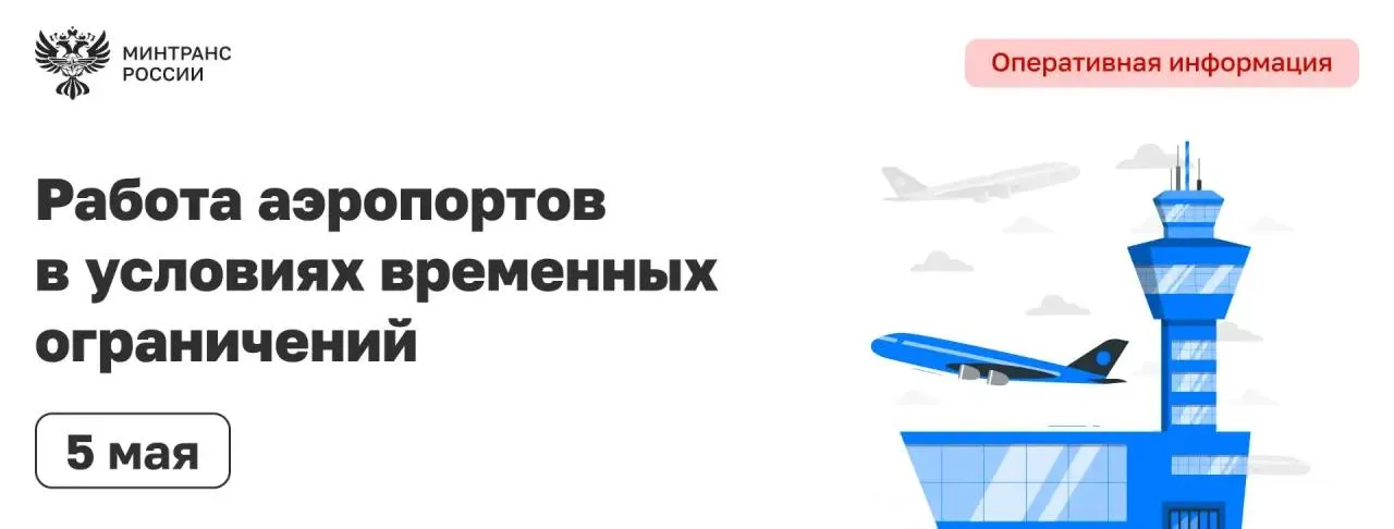 Минтранс Росавиация и Ространснадзор продолжают мониторинг за обстановкой в аэропортах страны Работа гражданской авиации России в связи с введением временных ограничений на использование воздушного пространства для обеспечения безопасности полетов в ряде аэропортов страны находится на особом контроле ведомств  По состоянию на 14 00 по мск временно не принимают и не отправляют рейсы шесть аэропортов Геленджик Домодедово Жуковский Раменское Калуга Грабцево Кострома Сокеркино и Череповец Для мониторинга за соблюдением прав пассажиров Ространснадзор организовал усиленный контроль на местах Инспекторы проверяют организацию обслуживания пассажиров предоставление им положенных услуг в соответствии с федеральными авиационными правилами а также координацию действий авиакомпаний и аэропортовых служб Что делается для пассажиров раздаются вода и мягкие коврики работают бесплатные комнаты матери и ребенка  Авиакомпаниям и аэропортам даны рекомендации все спорные моменты решать в пользу пассажиров Просим представителей медиа брать информацию о работе гражданской авиации из официальных сообщений пресс служб Минтранса Росавиации и Ространснадзора авиа Минтранс в MAX