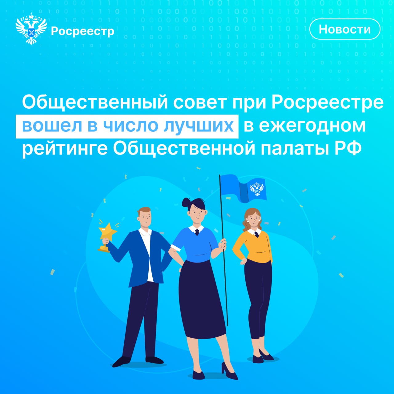 У нас отличная новость друзья Общественный совет при Росреестре ОС вошел в число лучших общественных советов при федеральных органах исполнительной власти РФ в рейтинге Общественной палаты России за 2025 год Итоги представили сегодня на форуме Сообщество В основном рейтинге Общественный совет при Росреестре вошел в группу продвинутого уровня Кроме того он попал в ТОП 5 по реализации функции общественного контроля и в ТОП 6 по уровню взаимодействия с заинтересованными сторонами В торжественной обстановке генеральный директор RAEХ Дмитрий Гришенков вручил председателю ОС при Росреестре Александру Каньшину свидетельство удостоверяющее итоги рейтинга Росреестр ОбщественныйСовет РаботаемВместе ДелатьДело rosreestr news