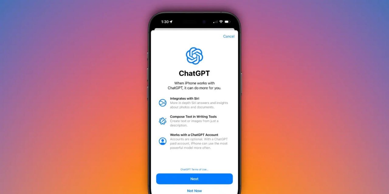 GPT-5 появится в Apple Intelligence уже в следующем месяце  OpenAI представила GPT-5, и Apple уже подтвердила, что с выходом iOS 26, iPadOS 26 и macOS Tahoe 26 ChatGPT в Apple Intelligence перейдёт на новый движок.  Сейчас используется GPT-4o, но скоро все запросы через Siri, Writing Tools и визуальный интеллект будут обрабатываться моделью следующего поколения.  Главное, чтобы "самый умный модель" не заменил нас всех.