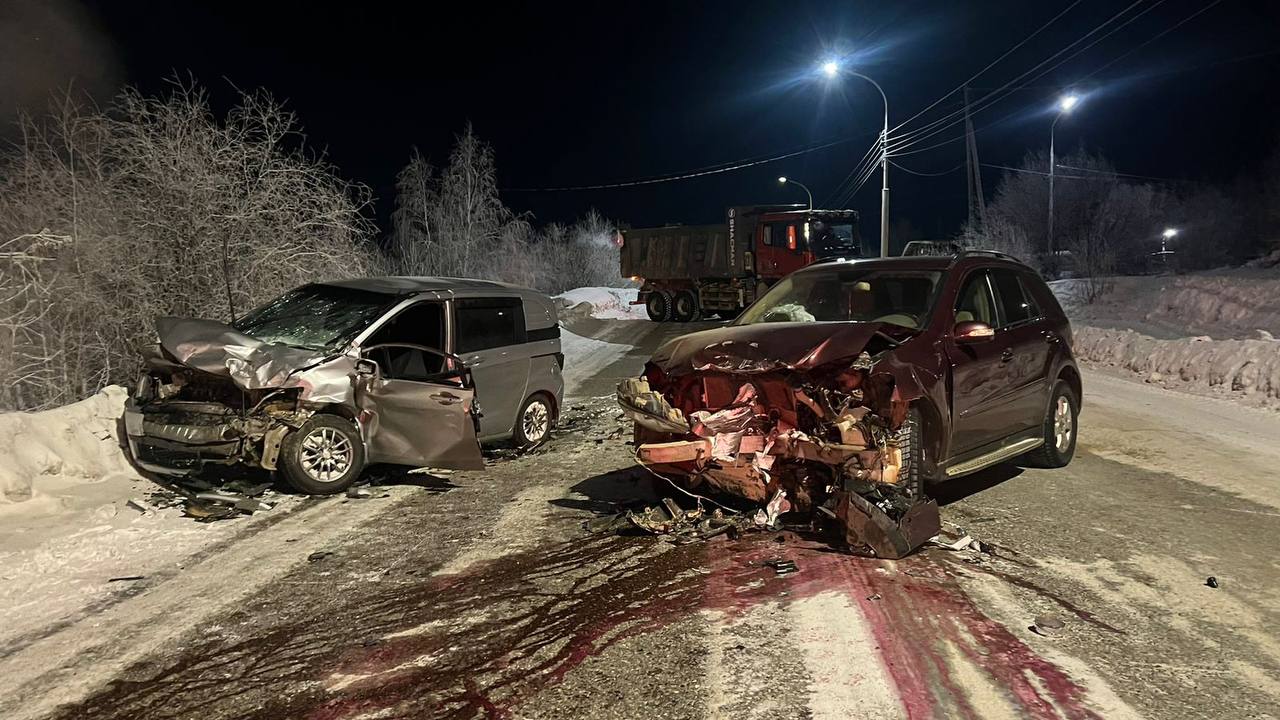 15 декабря в 17:40 в дежурную часть ОМВД России по Мирнинскому району поступило телефонное сообщение о том, что на 13 км автодороги «Анабар» произошло ДТП с пострадавшими.  По предварительным данным 36-летний водитель автомобиля «Honda Freed Spike», двигаясь по автодороге «Анабар» со стороны г. Ленска в сторону ул. Вилюйской г.Мирного, в районе 13-го км не справился с управлением и совершил выезд на полосу, предназначенную для встречного движения, где совершил столкновение с транспортным средством «Mercedes Benz» под управлением 43-летнего водителя, двигавшимся во встречном направлении прямо. В результате ДТП водитель «Мерседеса» и пассажир «Хонды» получили травмы и были доставлены в Мирнинскую больницу - обеим назначено стационарное лечение.