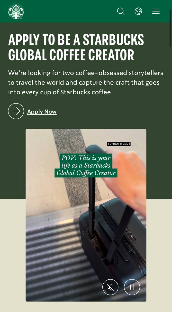 В Starbucks требуется «одержимый кофе» сотрудник, который будет путешествовать по миру и рассказывать о напитках компании. Профессиональный опыт не нужен — достаточно просто уметь хорошо снимать видео и шарить в Тиктоке и запрещенной соцсети. Полная удаленка и покрытие всех рабочих расходов, помимо зарплаты. Миллениалы готовились к этой вакансии всю жизнь.