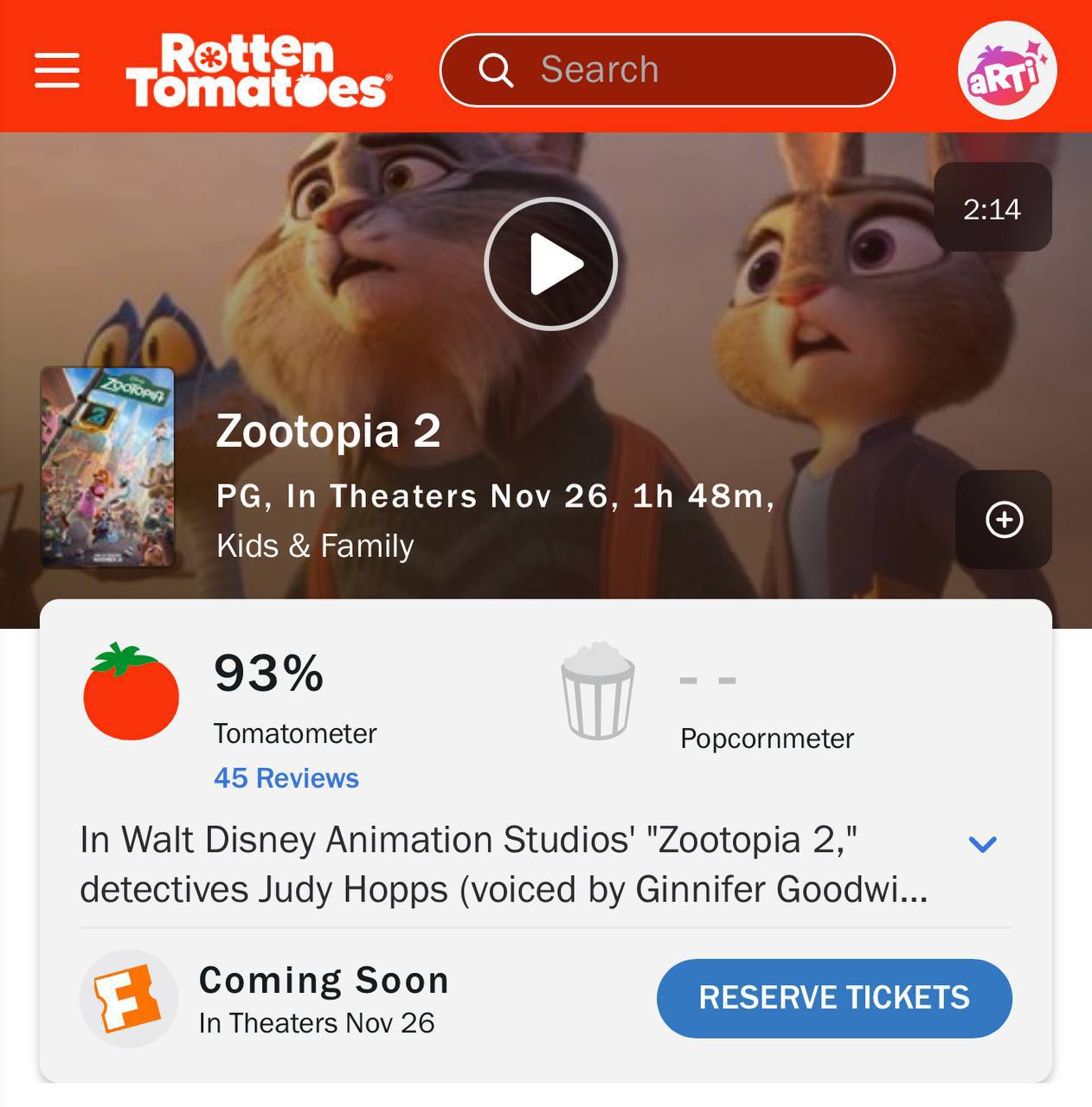 Зверополис 2 оказался шедевром Фанаты так долго ждали продолжения и не разочаровались на Rotten Tomatoes у мульта 93 положительных отзывов Критики заценили картину по их словам сиквел совмещает в себе доброту и тот самый искрометный юмор который полюбился фанатам Уже с 6 декабря на мультфильм можно будет сходить в кино в России Мы знаем чем займем себя через неделю