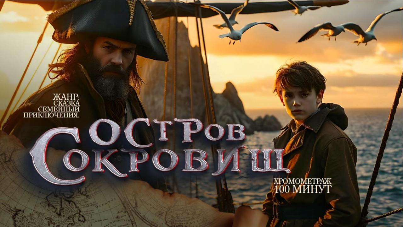 KD Studios и AP Digital запускают полнометражную экранизацию «Острова сокровищ»  Роман Роберта Льюиса Стивенсона «Остров сокровищ» обзаведется новой экранизацией – ее готовят KD Studios и AP Digital при поддержке Министерства культуры РФ.  По словам создателей, фильм расскажет про поиски пиратских сокровищ в забавном приключенческом тоне, вобрав всё лучшее от любимых зрителями советских и зарубежных экранизаций.   Сценарную группу проекта возглавляет Сергей Калужанов  МИРА, ВРЕМЯ ПЕРВЫХ, «Мажор» . Генеральные продюсеры ленты – Евгений Мелентьев и Виктор Денисюк. Партнером картины также выступает кинопрокатная компания «Вольга».  Съемки ОСТРОВА СОКРОВИЩ начнутся уже в этом году.  Отмечается, что в разработке KD Studios находятся еще два больших проекта, ориентированных на семейную аудиторию – новые экранизации «Земли Санникова» и «Приключений Мюнхгаузена».  Фото: KD Studios