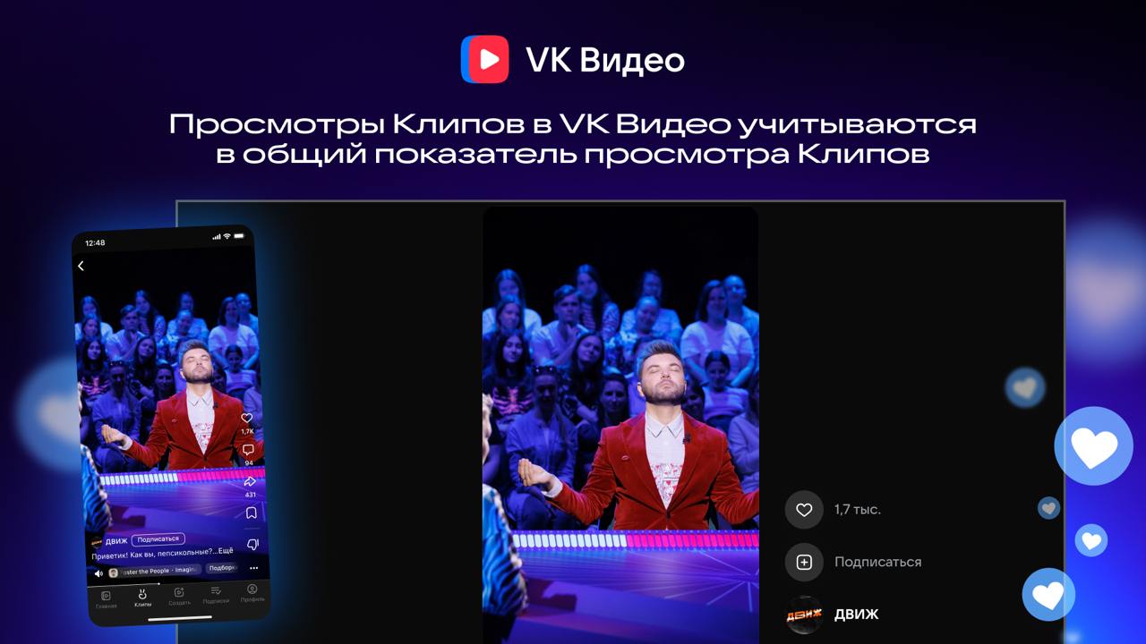 VK Видео добавляет новые фичи  VK Видео добавил все Клипы в свою библиотеку:   Все видео, загруженные через Клипы или ВКонтакте, теперь доступны для просмотра в VK Видео.    Теперь очевидно, что авторам контента будет проще собирать охваты, потому что пользователи получили доступ к многомиллионной библиотеке видео короткого формата, а это сейчас один из самых релевантных форматов контента.    Просмотры вертикальных роликов синхронизируются с просмотрами Клипов и учитываются при монетизации контента.    Клипы доступны в отдельном приложении VK Видео на Android и iOS, а также на Smart TV и Android TV.