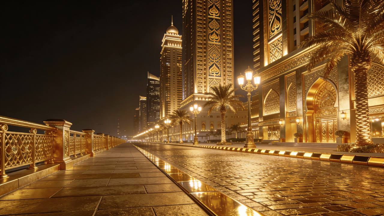 Золотые унитазы Недостаточно роскошно В Дубае появится новая достопримечательность первая в мире улица из золота Проект носит название Gold Street и войдет в состав Dubai Gold District нового кластера объединяющего более 1000 магазинов от ювелирных до парфюмерных и lifestyle брендов Концепция улицы пока держится в секрете но известно что в инфраструктуре и оформлении будут использованы элементы из драгоценного металла Сегодня через ОАЭ проходит один из крупнейших в мире потоков физического золота за 2024 2025 годы страна экспортировала золота почти на 54 млрд долларов заняв второе место в мире по объему торговли Консультанты в магазинах тоже будут с золотым напылением