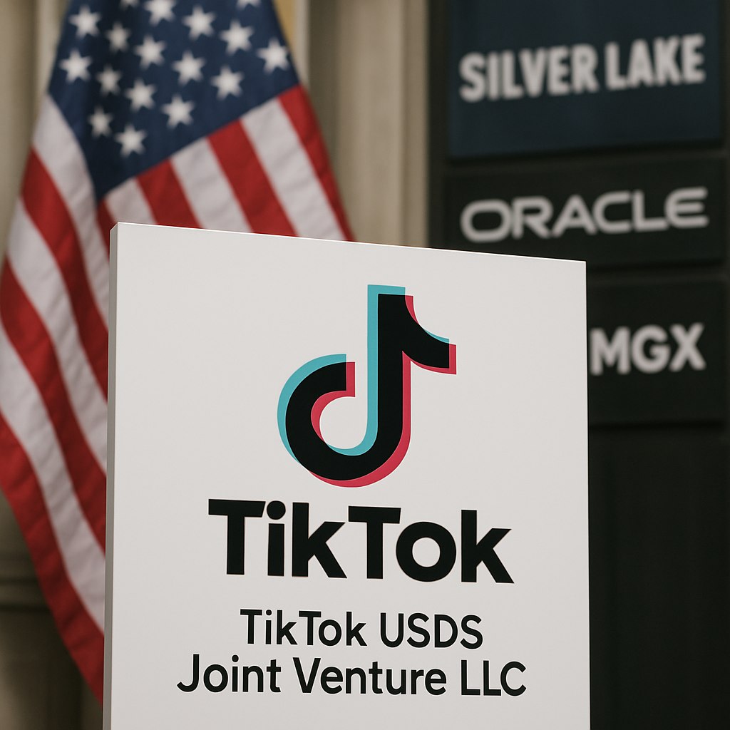 TikTok заключил сделку в США и стал частью нового предприятия TikTok USDS Joint Venture LLC После года неопределенности платформа теперь управляется совместно с инвестиционными компаниями Silver Lake Oracle и MGX из Абу Даби которые владеют 80 1 акций ByteDance держит лишь 19 9 для соответствия новым требованиям законодательства США Это событие завершает процесс начатый в декабре и подчеркивает изменения в структуре владения TikTok на фоне международных регуляторных требований PRO AI OFFICIAL