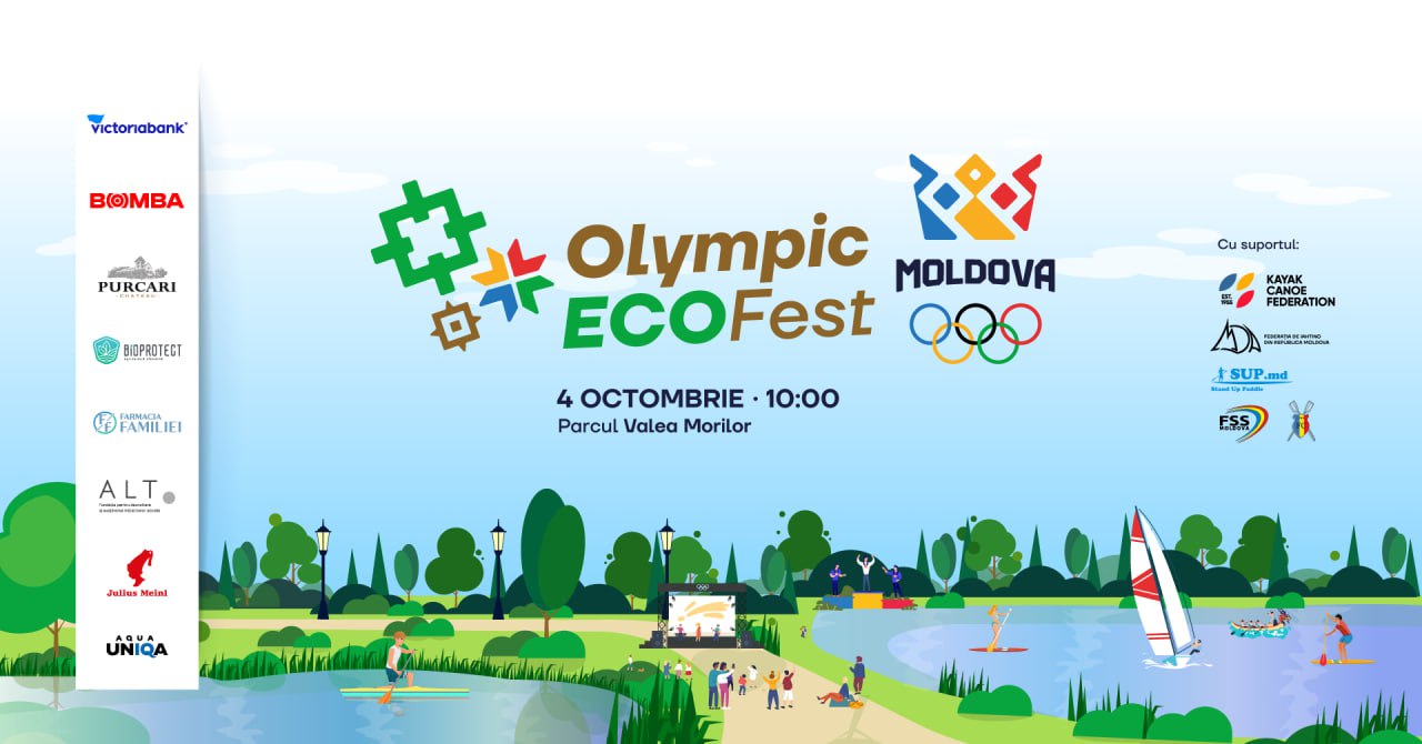 4 октября в парке Валя Морилор вновь пройдет Olympic EcoFest Программа фестиваля включает посадку деревьев и уборку территории парка юбилейную 10 ю гонку Golden Canoe Juravschi Reneiski а также премьеру Парада водных видов спорта на озере в Валя Морилор В показательных заплывах будут представлены SUP гребля Dragon Boat каноэ и яхтинг Запланированы соревнования между командами олимпийских чемпионов спонсоров преподавателей физкультуры и лицеистов а также эстафеты для школьников Подпишись на Moldova Liberă