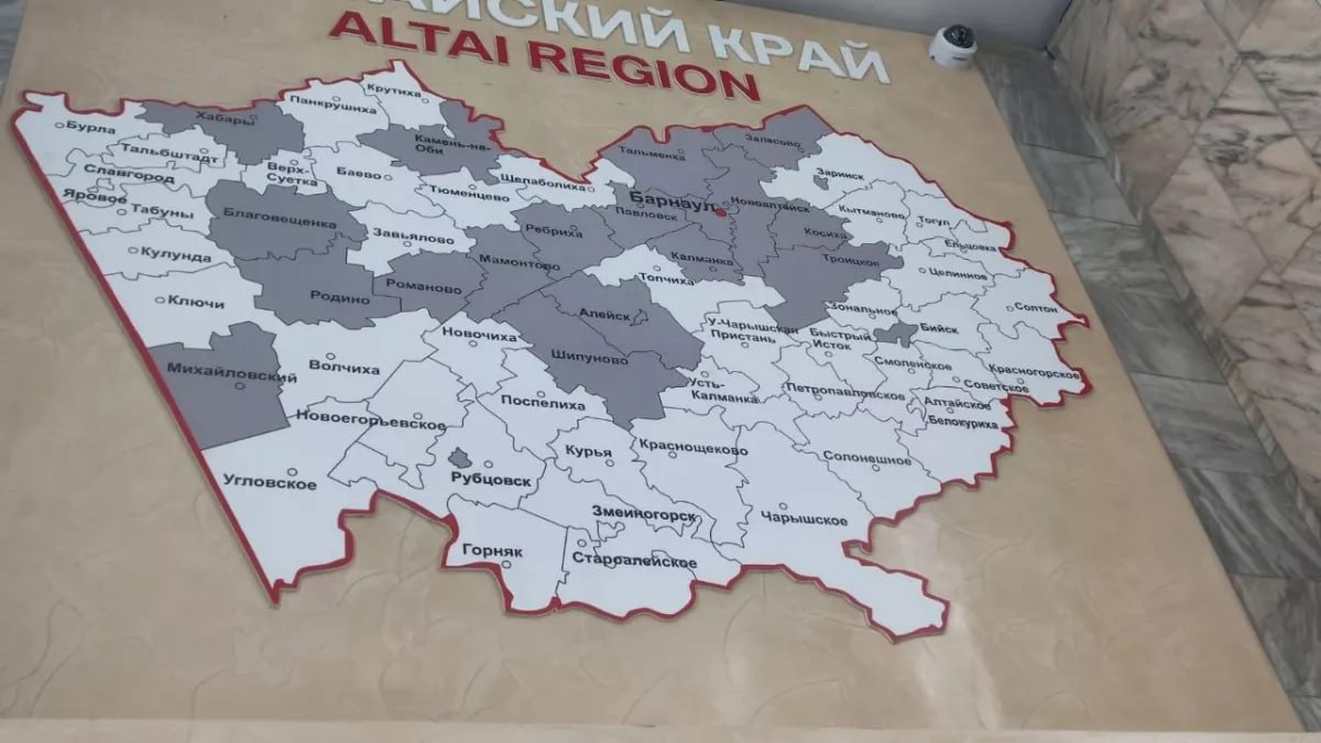 ТОЛК новости Барнаула Алтайского края и Республики Алтай В аэропорту Барнаула повесили карту Алтайского края с грубыми ошибками а затем демонтировали На карте пассажиры обратили внимание на название села Гальбштадт которое искажено на Тальбштадт Новичиха стала Новочихой а село Михайловское поменялось на Михайловский Информационную доску изготовили во время проведения очередного косметического ремонта в действующем терминале Ошибки на карте в ряде названий подтвердились Карту демонтировали сообщили в администрации Международного аэропорта Барнаула ТОЛК ТОЛК в подробнее на канале ТОЛК новости Барнаула Алтайского края и Республики Алтай