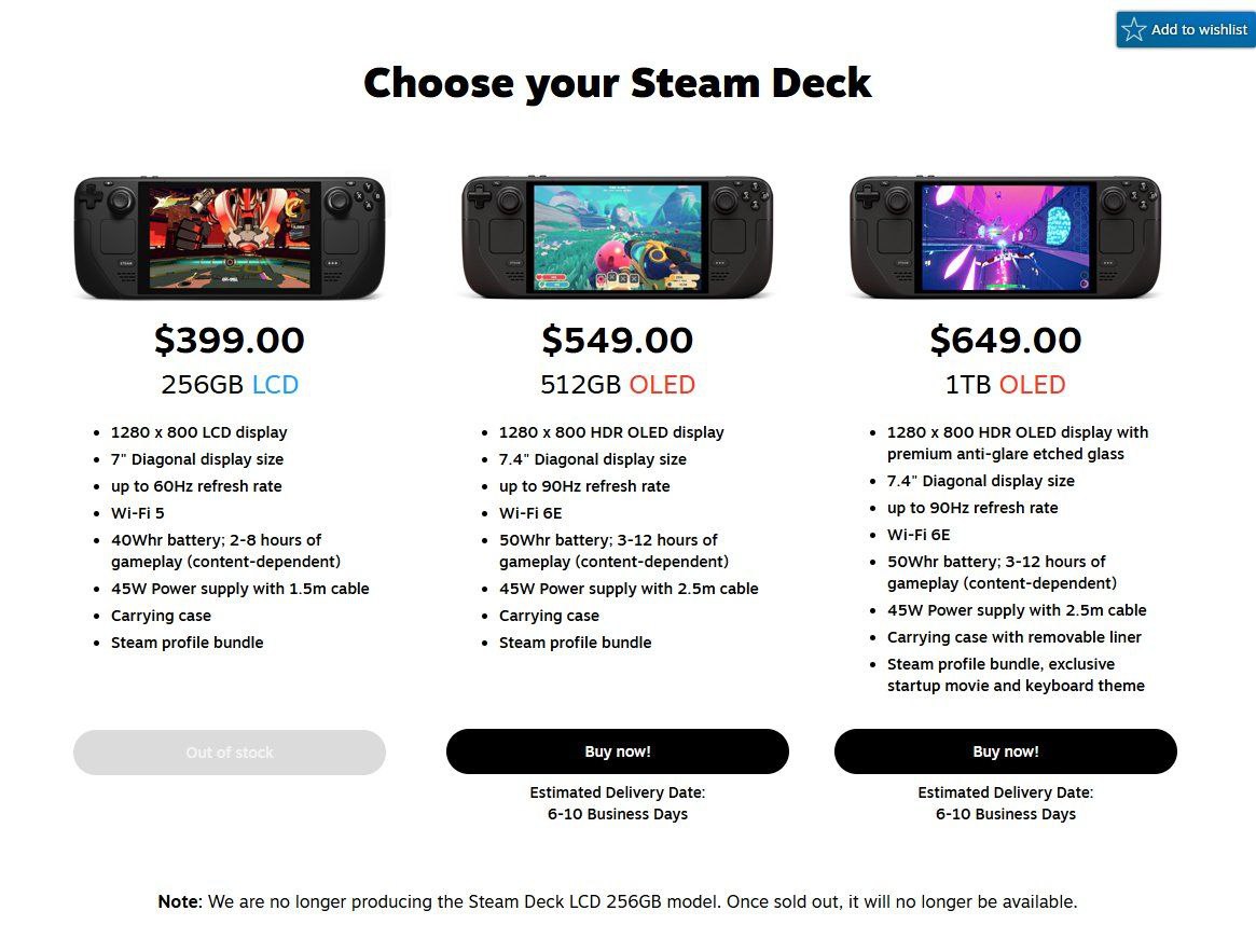 Steam Deck LCD окончательно сняли с продажи Теперь вы можете приобрести только OLED версии портативки