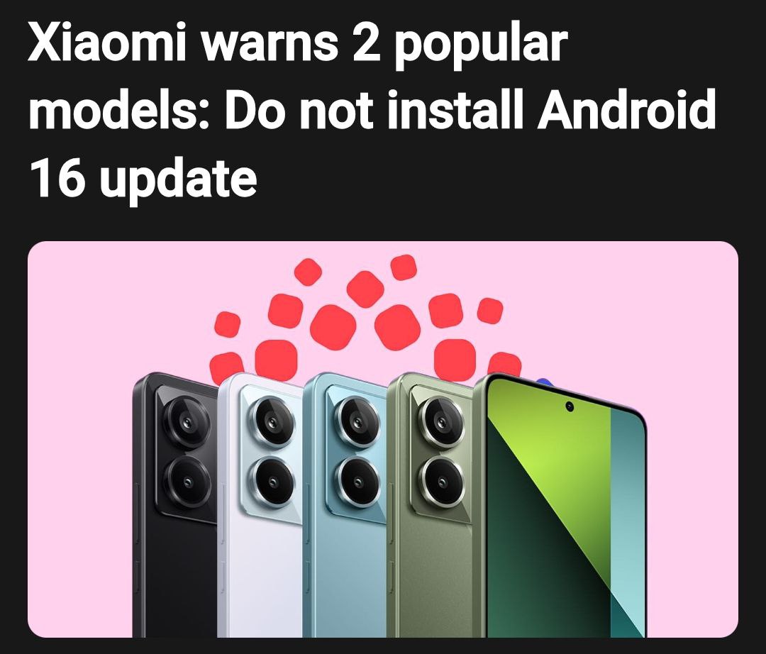 Обновление HyperOS 3 ЛОМАЕТ смартфоны Xiaomi компания официально признала ошибку и пока не нашла решение Сбой затрагивает пользователей китайских моделей перепрошитых на глобальные версии ПО В итоге при обновлении на HyperOS 3 с Android 16 популярные Redmi Note 13 Pro и POCO M6 Pro превращаются в кирпич Пока единственное решение перезагрузка до тех пор пока система не откатится до старой и не включится Про обновление можно забыть Топ за свои деньги techmedia