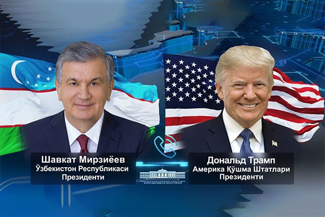 Мирзиёев и Трамп провели телефонный разговор по вопросам торговли безопасности и инвестиций 5 сентября состоялся телефонный разговор Президента Республики Узбекистан Шавката Мирзиёева с Президентом Соединённых Штатов Америки Дональдом Трампом В ходе беседы стороны обстоятельно обсудили практические аспекты дальнейшего укрепления узбекско американских отношений стратегического партнёрства и расширения взаимовыгодного сотрудничества English O zbek tilida Ўзбек тилида На русском