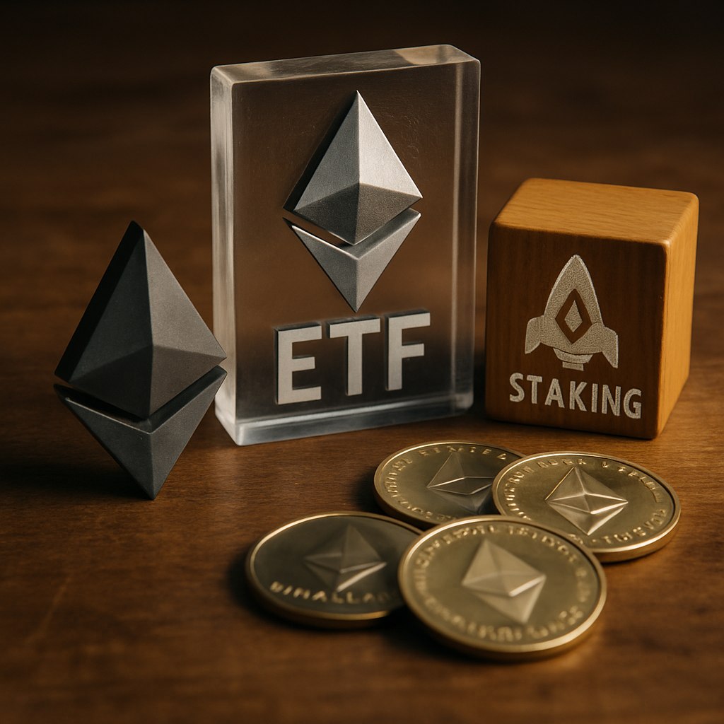 В США впервые разрешён стейкинг в спотовых ETF Американская компания Grayscale Investments запустила первые в истории США биржевые продукты на криптовалюту с функцией стейкинга Инвесторы смогут получать дополнительный доход от владения акциями фондов Ethereum Trust ETF ETHE и Ethereum Mini Trust ETF ETH Ранее принадлежащие американским ETF активы не участвовали в стейкинге и не приносили прибыль владельцам фонда Теперь Grayscale внедрила механизм пассивного стейкинга делегируя средства институциональным партнёрам и сети валидаторов Аналогичный инструмент появился и в Grayscale Solana Trust GSOL хотя его акции не обращаются на основных биржах Grayscale управляет активами примерно на 35 миллиардов и известна как крупнейший эмитент криптовалютных финансовых инструментов Запуск таких продуктов стал важным этапом развития рынка увеличив приток капитала и способствуя росту курсов криптовалют с 2024 года