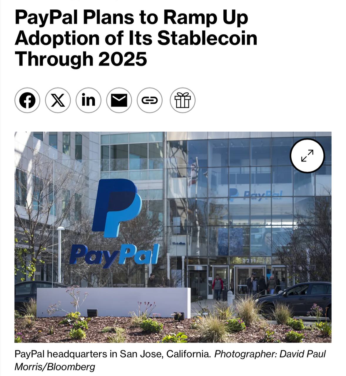 PayPal Holdings Inc планирует расширить интеграцию своего стейблкоина PYUSD в различные продукты в этом году, а также предложить PYUSD в качестве варианта для международных платежей через приобретенную компанию Hyperwallet.  Оставайтесь в курсе последних новостей вместе с