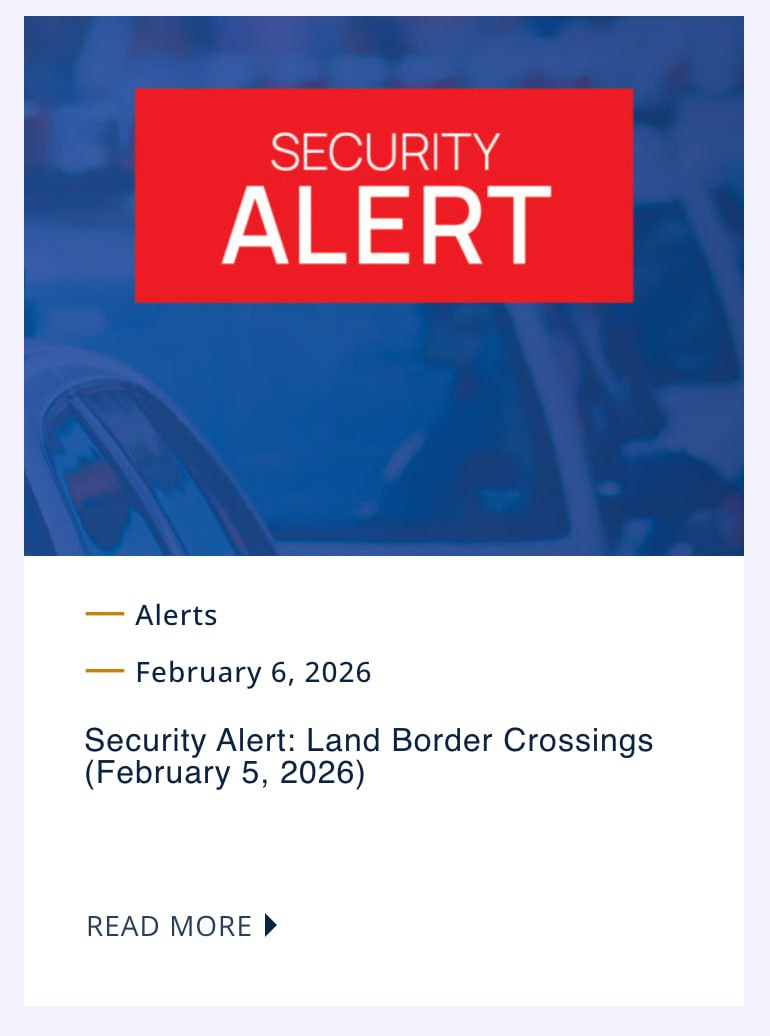 США нагнетают перед сегодняшними переговорами США Иран Госдеп США через Интернет на сайте виртуального посольства в Тегеране выпустили предупреждение для американских граждан с призывом немедленно покинуть Иран а также разработать план ухода который не будет зависеть от помощи США Это новация в дипломатии кстати А вот ссылка на предупреждение с этого сайта виртуального посольства   ir usembassy gov security alert land border crossings february 5 2026