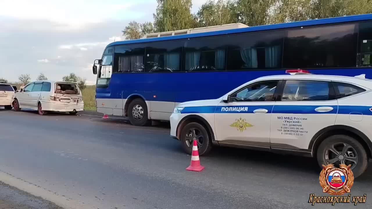 ДТП с рейсовым автобусом в Красноярском крае: пострадал ребенок