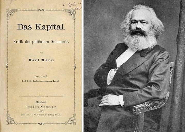 158 лет назад 14 сентября 1867 года в Гамбурге в издательстве Отто Майснера тиражом 1000 экземпляров вышел в свет первый том Капитала главного труда Карла Маркса в котором он исследовал капиталистический способ производства открыл экономический закон движения буржуазного общества и доказал неизбежность гибели капитализма и победы коммунизма Капитал одна из самых влиятельных книг в истории человечества Сам Маркс накануне выхода Капитала писал что это самый страшный снаряд который когда либо был пущен в голову буржуа а В И Ленин считал его величайшим политико экономическим произведением нашего века Капитал был переведён на более чем 50 языков народов мира и переиздавался более 220 раз В СССР за годы Советской власти три тома Капитала были изданы 165 раз на 22 языках тиражом свыше 6 млн экземпляров