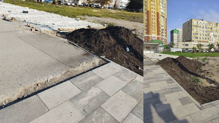 На омском бульваре Архитекторов обнаружили очередной изъян Сегодня 25 августа омичи сообщили об очередной недоделке на недавно отремонтированном бульваре Архитекторов В этот раз жители обнаружили дыру в стыке тротуара Как сообщил омич на этой яме глубиной в несколько сантиметров спотыкаются пенсионеры и застревают коляски Мусор и земляная насыпь рядом также расстраивает автора поста Ежедневно наблюдаю как пожилые люди спотыкаются коляски буксуют Про живописную картину справа и так видно без слов недели три уже этот мусор и разруха рассказал местный житель в телеграм канале Омский новостной поезд Напомним что администрация Омска до сих пор не приняла отремонтированный бульвар Архитекторов на реконструкцию которого было потрачено свыше 2 млрд рублей Движение по этой дороге на Левобережье открыли еще 31 июля и вот уже более трех недель подрядная организация СтройТраст устраняет на бульваре недостатки