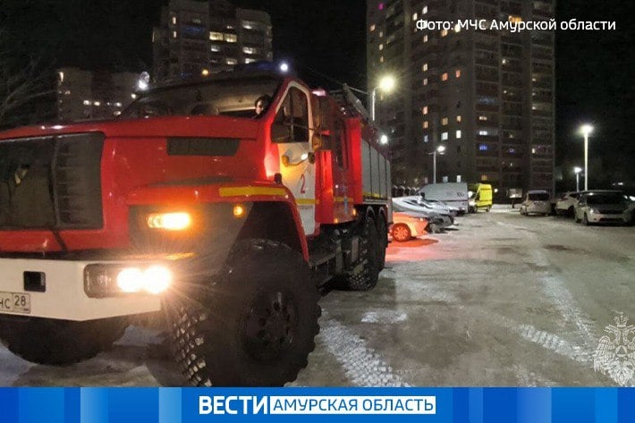 Огнеборцы из Благовещенска спасли на пожаре 12 человек  Минувшим вечером в областной столице случился пожар в одной из квартир многоэтажки по Игнатьевскому шоссе. Спасатели при помощи специальных устройств эвакуировали 12 человек, включая двух детей. Еще 18 жильцов смогли выйти сами. Огнеборцы быстро справились с возгоранием, сообщают в МЧС России по Амурской области.