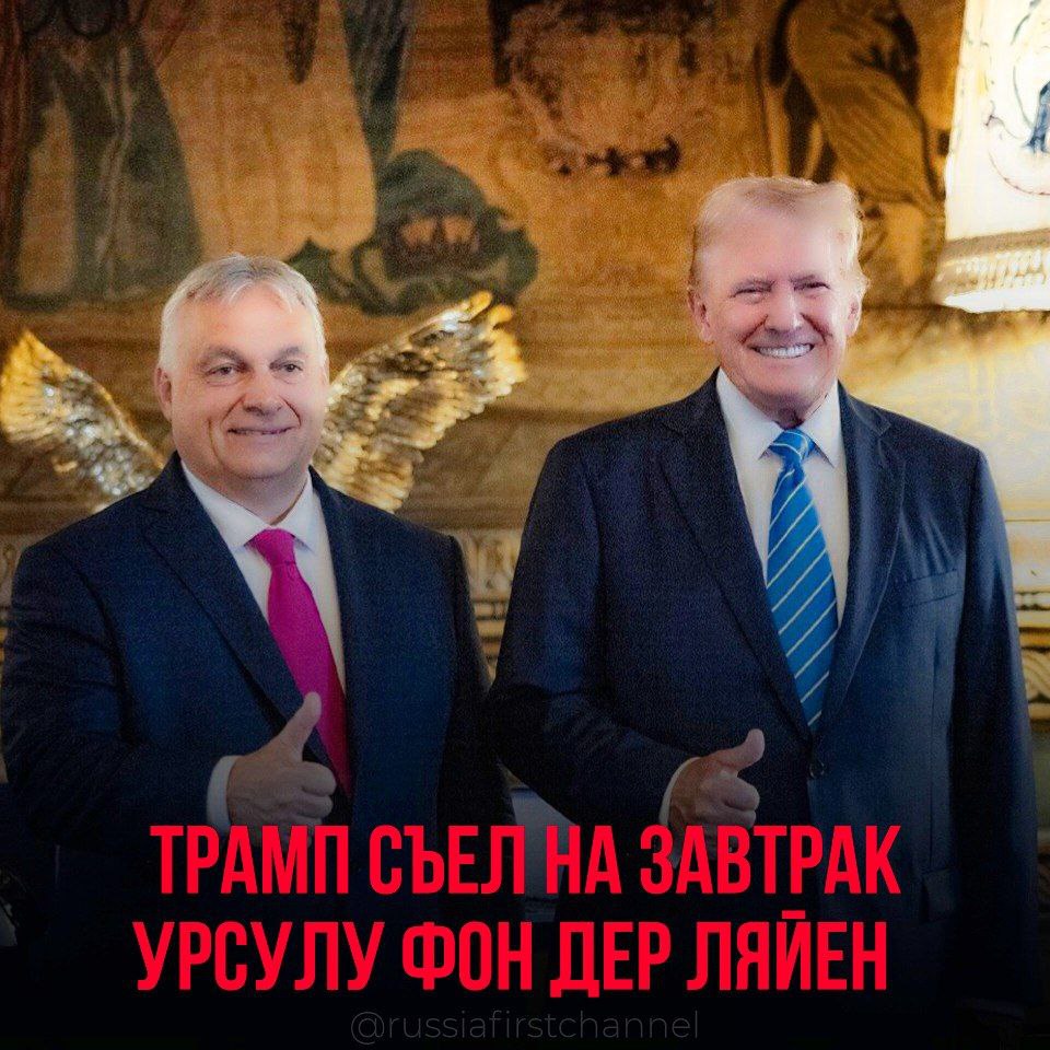 Орбан высказался о торговом соглашении США и ЕС «Это не соглашение… Дональд Трамп съел фон дер Ляйен на завтрак. Вот что произошло, и мы подозревали, что так и будет, потому что президент США — тяжеловес, когда дело доходит до переговоров, в то время как мадам президент — полулегкий вес». По его словам, позиция главы США гораздо сильнее, тогда как фон дер Ляйен всегда слабее. – в этом споре «мадам президент ЕК» проиграет РОССИЯ Чат