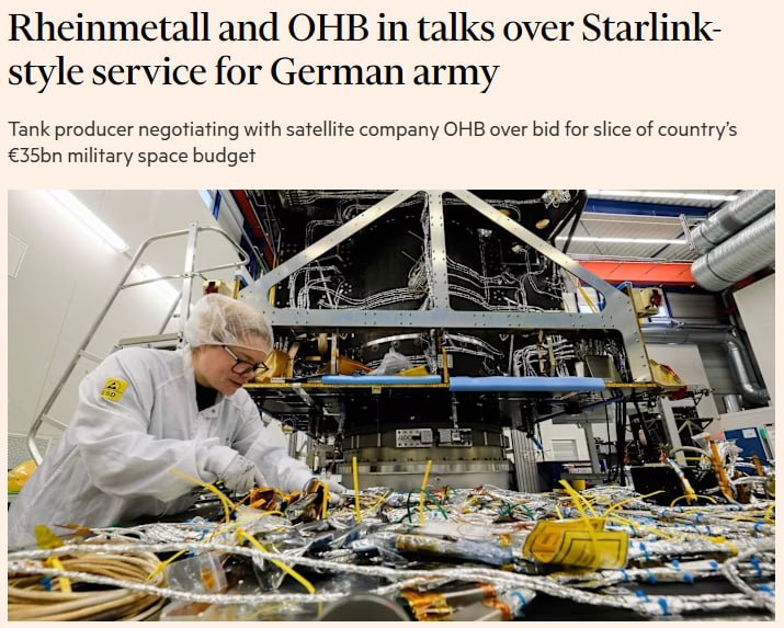 Оборонный концерн Rheinmetall и аэрокосмическая компания OHB ведут переговоры о совместном проекте по запуску коммуникационных спутников который может стать немецкой альтернативой Starlink для нужд Бундесвера Об этом сообщает Financial Times со ссылкой на источники знакомые с ситуацией По данным издания обсуждения пока находятся на ранней стадии Предполагается что компании создадут совместное предприятие и подадут заявку на получение государственного гранта для формирования спутниковой группировки на низкой околоземной орбите Основной задачей системы станет обеспечение связи прежде всего для восточного фланга НАТО Проект может претендовать на финансирование в рамках правительственной программы по развитию космических технологий объемом 35 млрд Financial Times отмечает что благодаря этой программе Германия вышла на третье место в мире по расходам на космические технологии уступая только США и Китаю 22 января компания Blue Origin основанная Джеффом Безосом объявила о планах создать конкурента Starlink Проект предполагает запуск спутниковой интернет сети TeraWave которая должна обеспечивать передачу данных со скоростью 6 терабит в секунду в любой точке мира Компания намерена развернуть на низкой и средней околоземной орбите 5408 спутников для обслуживания предприятий дата центров и государственных структур 29 декабря недавно созданный Институт использования радиоспектра и технологических инноваций в Китае подал предложения по созданию двух спутниковых созвездий вместе с Международный союз электросвязи ITU орган ООН На сегодняшний день самый существенный вклад в формирование орбитальных группировок вновь внесла компания SpaceX со своей системой Starlink 3160 запущенных спутников 70 23 от общего числа космических аппаратов Среди прочих космических аппаратов также большинство за американцами или изготовленных американцами для заказчиков из других стран Китайское гражданство имеют 369 спутников 91 аппарат сделан в России Прочие страны а их довольно много обзавелись от нескольких десятков до одного двух космических аппаратов