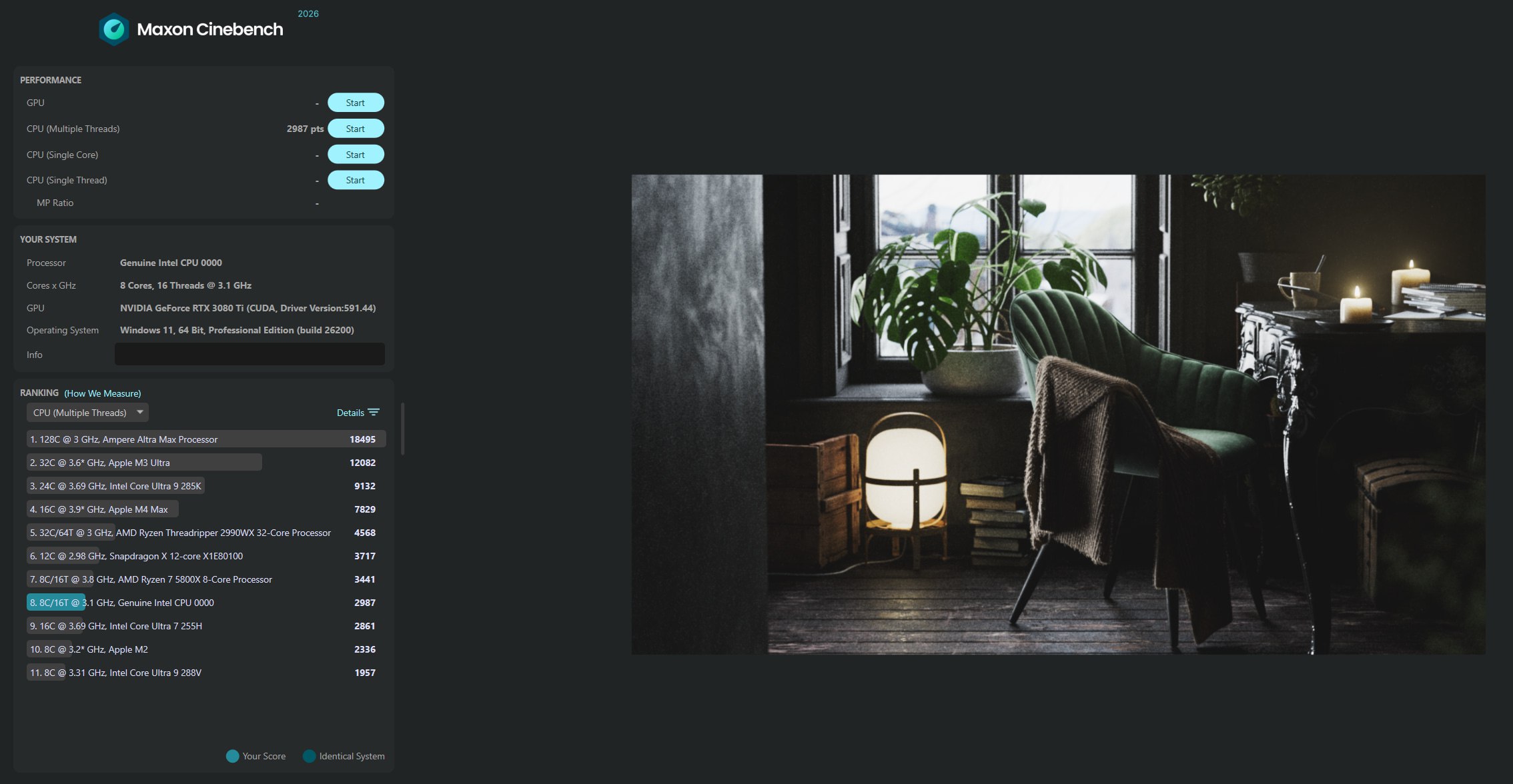 Новая прожарка ПК Maxon выпустила Cinebench 2026 Бенчмарк базируется на новой версии движка Redshift и опирается на кодовую базу Cinema 4D 2026 которая лучше оценивает производительность гиперпоточных чипов Также появилась официальная поддержка RTX 5000 и Radeon RX 9000 SoC Apple M4 и M5 серверных процессоров Ampere Altra и 3D ускорителей NVIDIA Hopper и Blackwell Бенчмарк доступен бесплатно для Windows и macOS пользоваться им нужно аккуратно так как он сильно нагружает железо Сравнивать его попугаи с предыдущими Cinebench нельзя Мой Компьютер