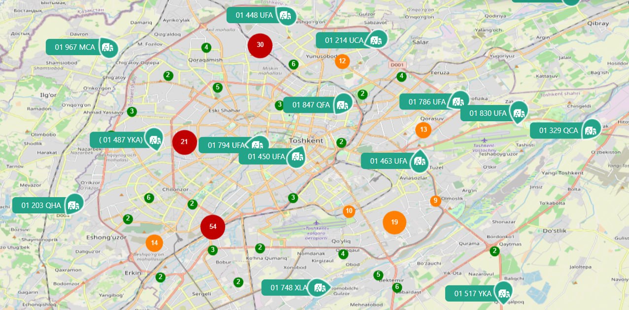 Жители Ташкента теперь могут следить за мусоровозами онлайн хокимият столицы и Минтранс запустили сайт который позволяет отслеживать движение мусоровозов с 1 января на платформе появится возможность отслеживания времени прибытия и маршрут мусоровозов по каждой махалле