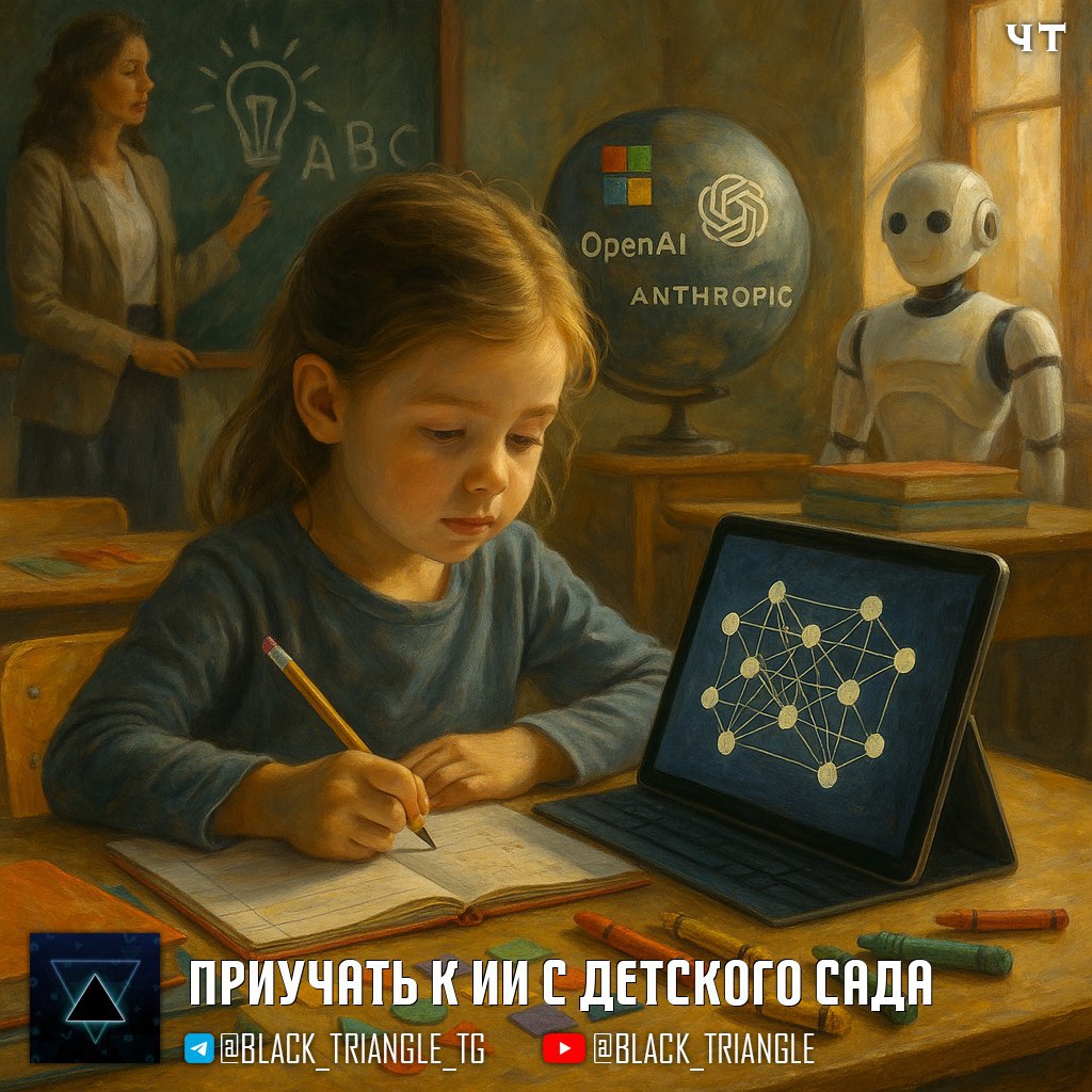 В США начнут обучать работе с ИИ начиная с детского сада Microsoft, OpenAI и Anthropic запускают масштабную инициативу: Для 1,8 млн учителей США и сотрудников Американской федерации учителей стартует программа по обучению ИИ. Национальная академия обучения ИИ откроется в Нью-Йорке и будет обучать педагогов внедрять ИИ-инструменты в учебный процесс на всех уровнях — от детсадов до старших классов. Учителей научат использовать ИИ для создания уроков, персонализации обучения и развития цифровой грамотности у детей. Цель — дать детям навыки работы с ИИ с самого раннего возраста, чтобы подготовить их к жизни и работе в "новом" цифровом мире. ================ News Soft Gear Links