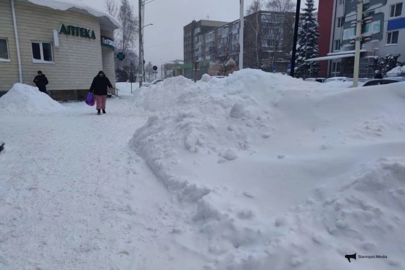 Две месячные нормы снега выпало в нескольких округах Ставрополья  От 110 до 200%, уточнили в краевом Гидрометцентре.  Снежные рекорды поставили Благодарненский, Александровский, Кочубеевский, Минераловодский, Советский, Георгиевский и Будённовский округа.   На первом месте по высоте снежного покрова - краевая столица. Намело целых 56 см!  Страшно представить, что будет на улицах, когда все это начнет таять... Впрочем, о половодье пока переживать не стоит.  "Потеплеет на Ставрополье не раньше начала следующей рабочей недели", — сообщила замначальника Гидрометцентра региона Светлана Пьянова.    Stavropol.Media   Прислать новость