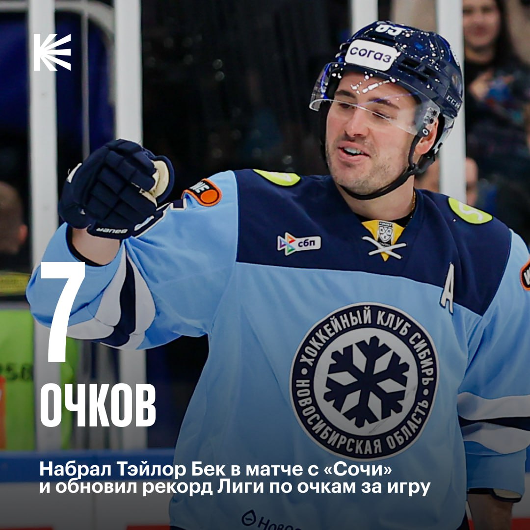 ТЭЙЛОР БЕК СЕГОДНЯ ВОШЁЛ В ИСТОРИЮ ЛИГИ Он стал первым хоккеистом который смог набрать 7 2 5 очков за одну встречу За этот перформанс Тэйлору   hockeyonkp